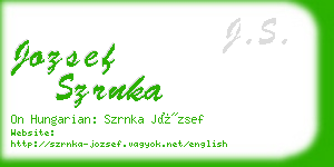 jozsef szrnka business card